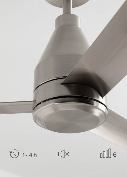 Stelvaro | plafondventilator zonder lamp | DC 40W | Ø132 cm | nikkel
