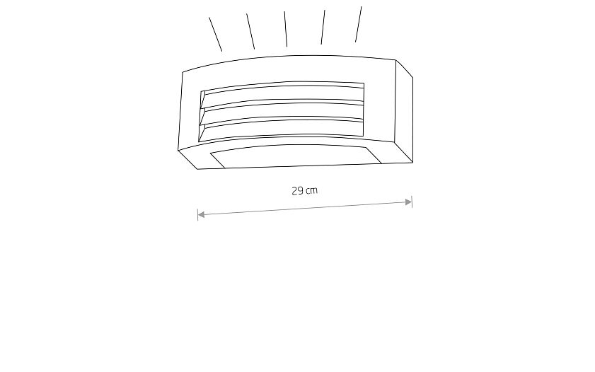 Orinaro | E27 buitenwandlamp up-down | IP44 grafiet