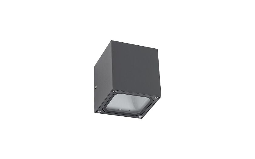 Khumaro | G9 buitenwandlamp kubus | IP44 grafiet