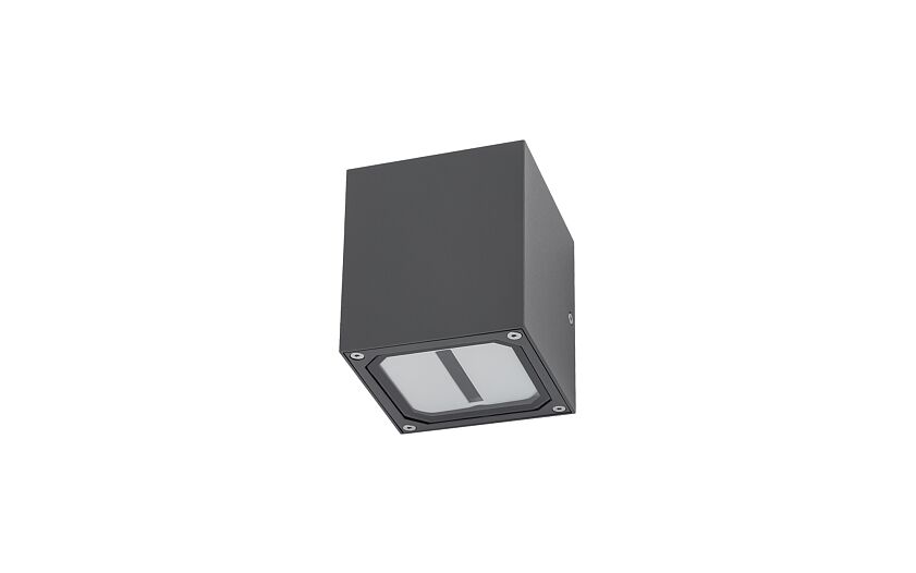 Khumaro | G9 buitenwandlamp kubus | IP44 grafiet