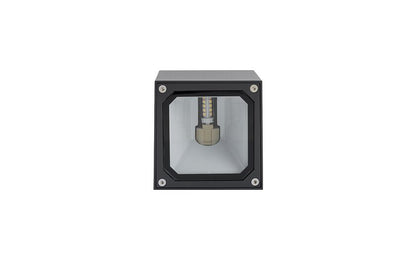 Khumaro | G9 buitenwandlamp kubus | IP44 grafiet