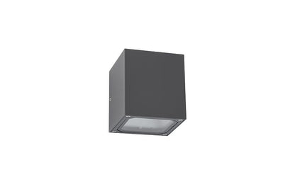 Khumaro | G9 buitenwandlamp kubus | IP44 grafiet