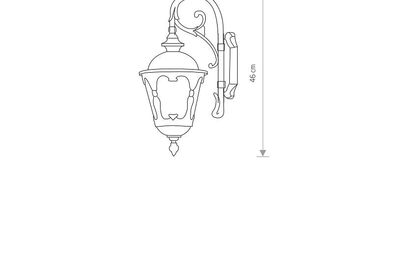 Tybaro | E27 buitenwandlamp klassiek | IP44 zwart-goud