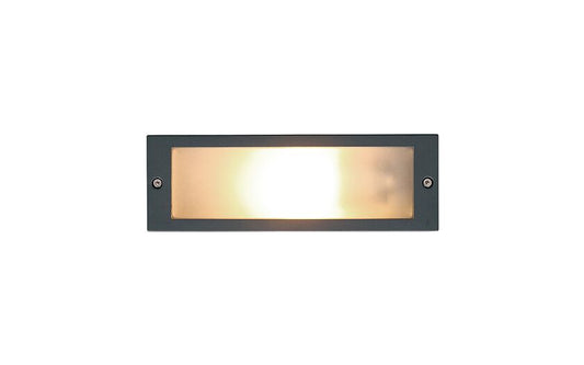 Inaro | E27 recessed outdoor wall light | IP65 graphite