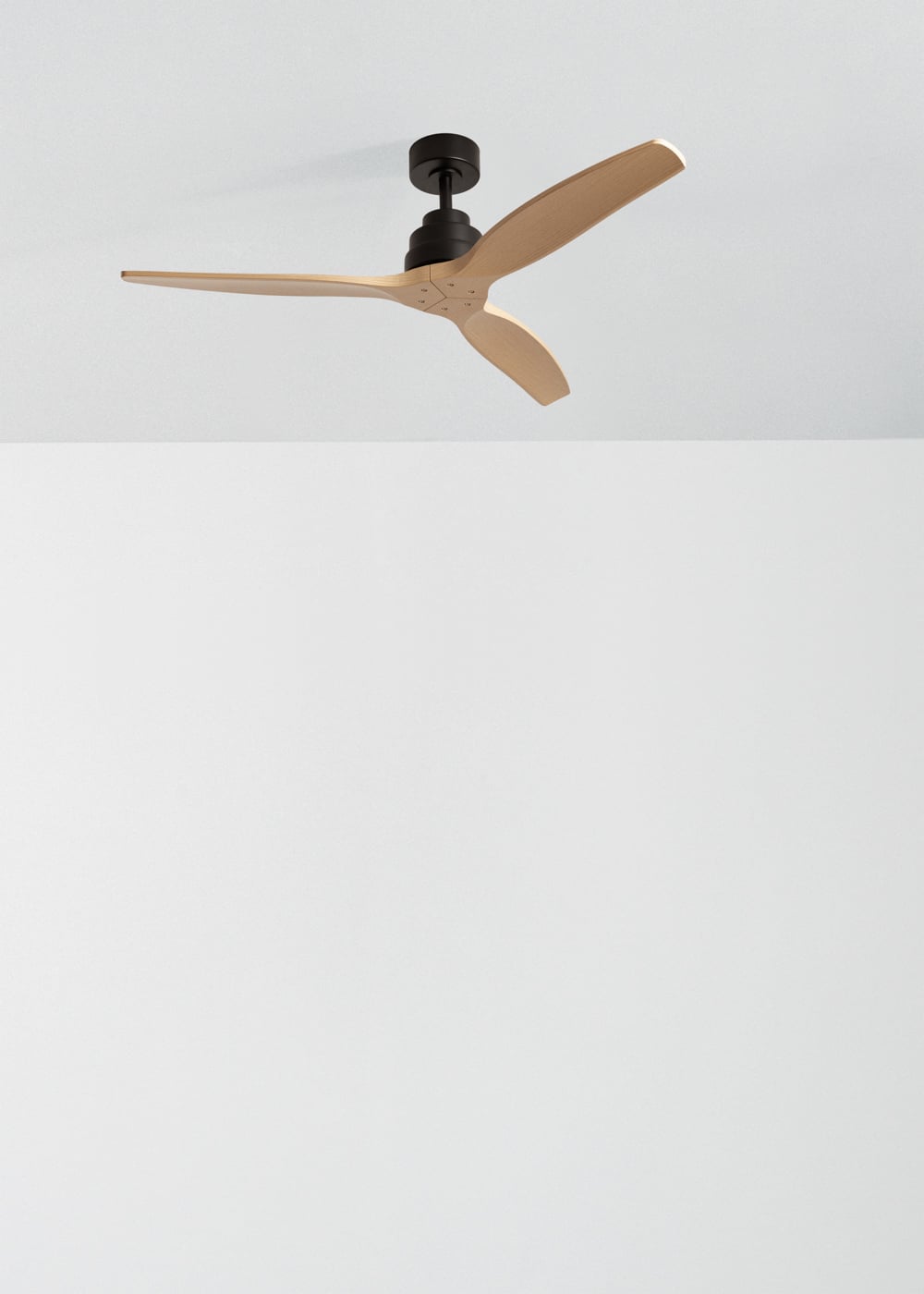 Stylavo plafondventilator zwart / licht houtlook