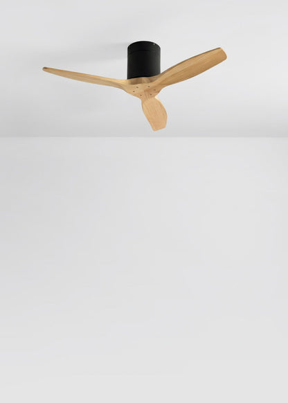 Calmivo plafondventilator zwart met licht houtlook