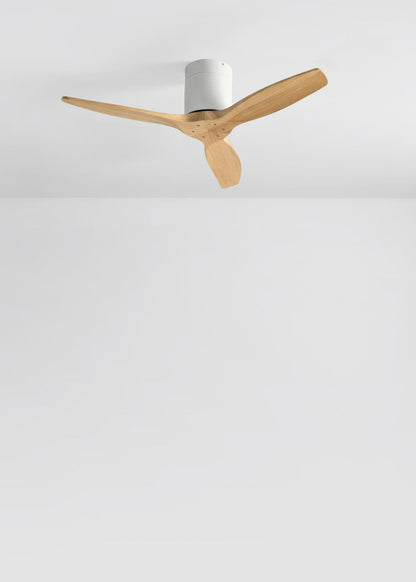 Calmivo plafondventilator wit met licht houtlook