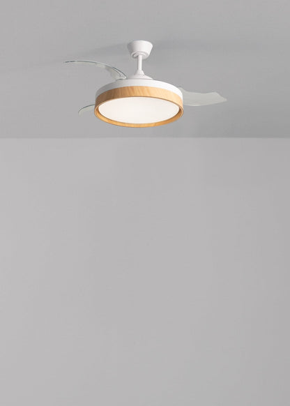Edgivo plafondventilator wit / licht hout