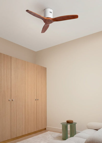 Naturavo plafondventilator wit / donker hout