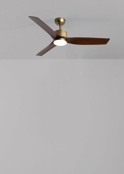Astorivo | plafondventilator goud & donker hout | DC 43W | LED | Ø132 cm