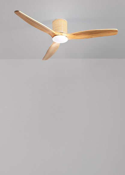 Rattavo plafondventilator licht rotan