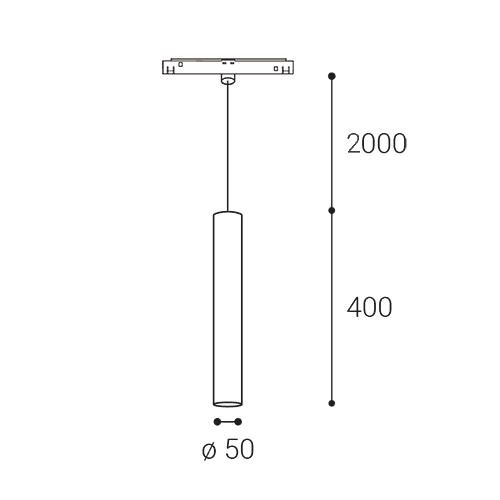 LED2 MAG MIKY 40 Z 48V - afmetingen