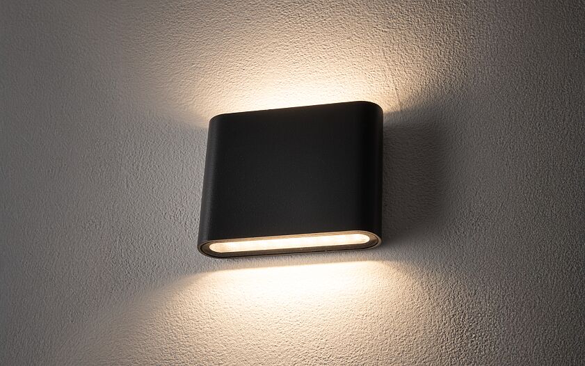 Semoro | LED buitenwandlamp up-down | IP54 grafiet