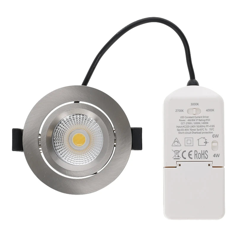 Slimaro LED inbouwspot zilver