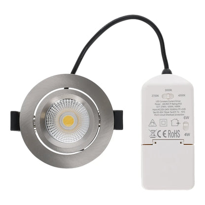 Slimaro LED inbouwspot zilver