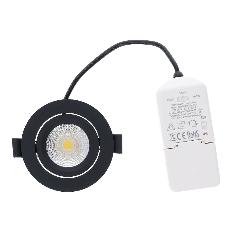 Slimaro LED inbouwspot zwart