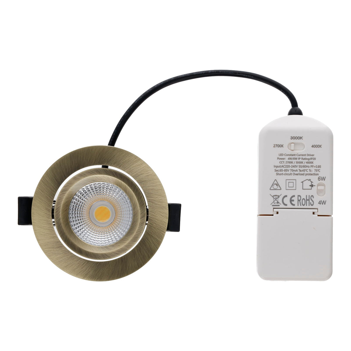 Slimaro LED inbouwspot brons