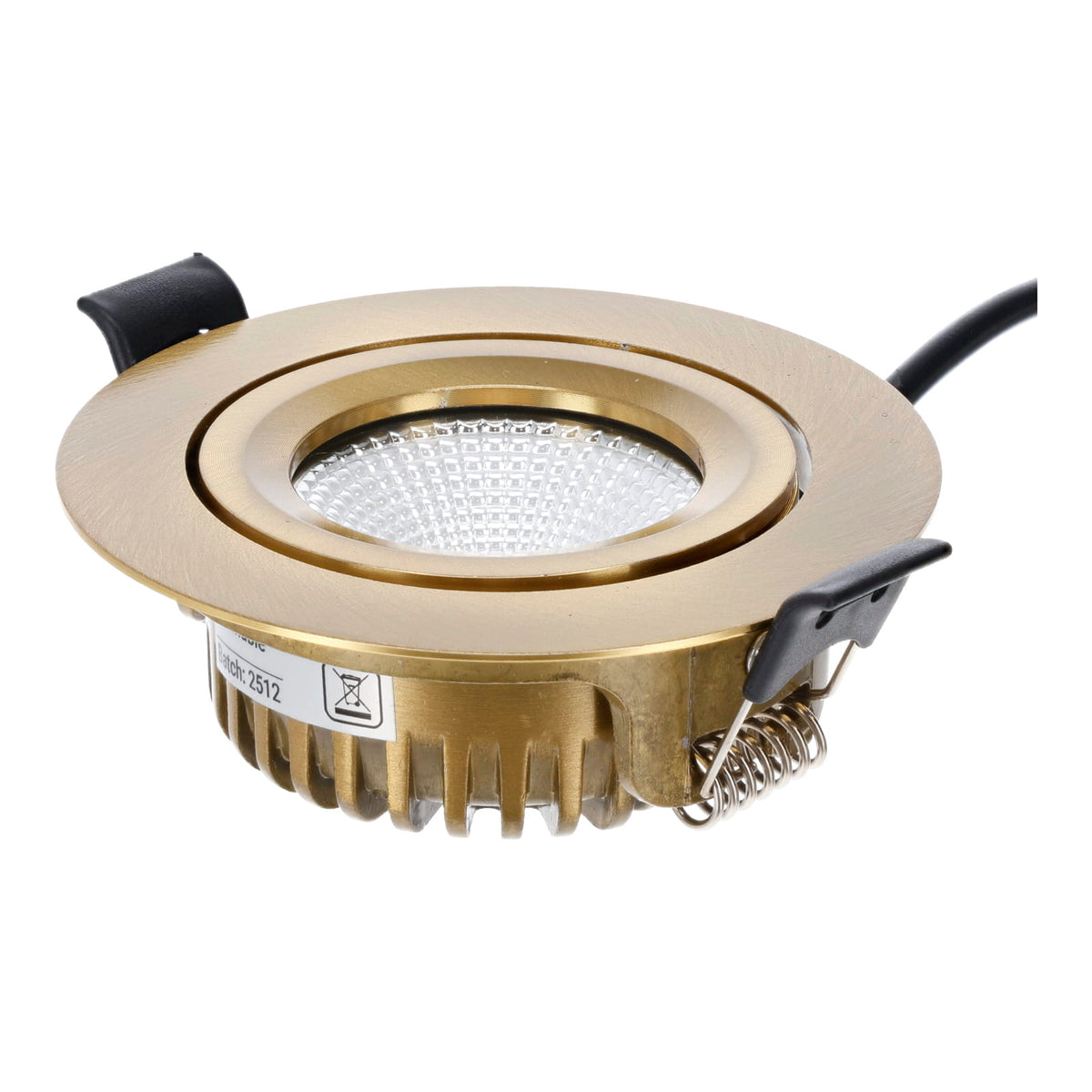 Slimaro LED inbouwspot messing