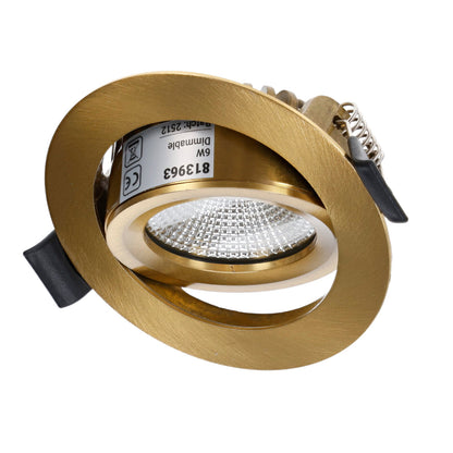 Slimaro LED inbouwspot messing