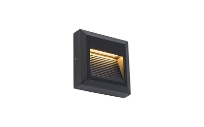 Sidano | LED buitenwandlamp vierkant | IP54 zwart
