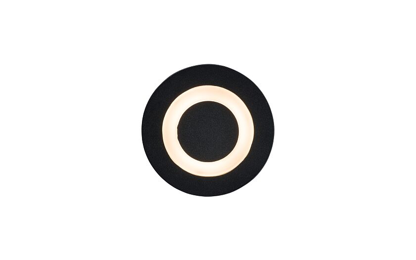 Circlaro | LED inbouw buitenwandlamp rond | IP65 zwart