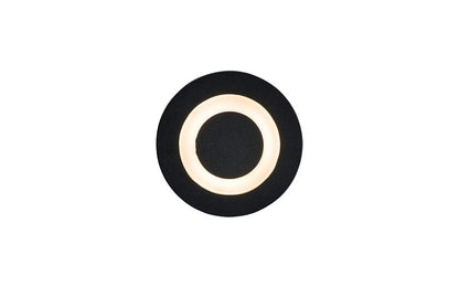 Circlaro | LED inbouw buitenwandlamp rond | IP65 zwart