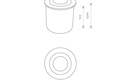 Circlaro | LED inbouw buitenwandlamp rond | IP65 zwart