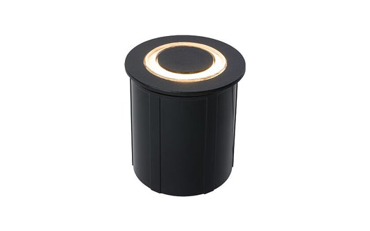 Circlaro | LED Recessed Outdoor Wall Light Round | IP65 Black