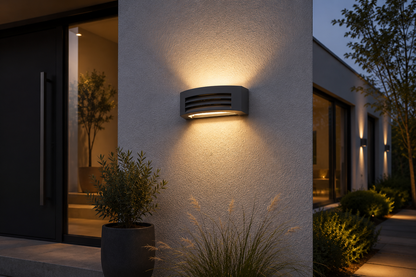 Orinaro | E27 buitenwandlamp up-down | IP44 grafiet
