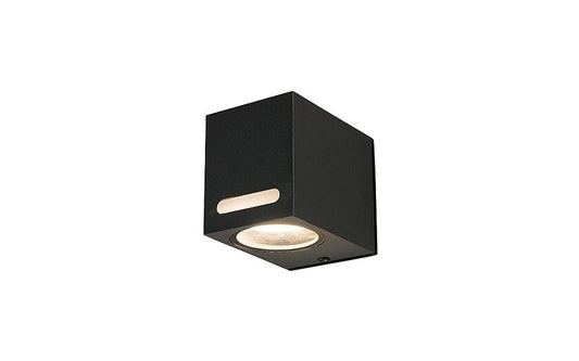 Assano | GU10 outdoor wall light | IP54 black
