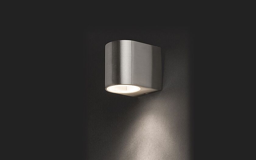 Arisaro | GU10 buitenwandspot | IP54 zilver