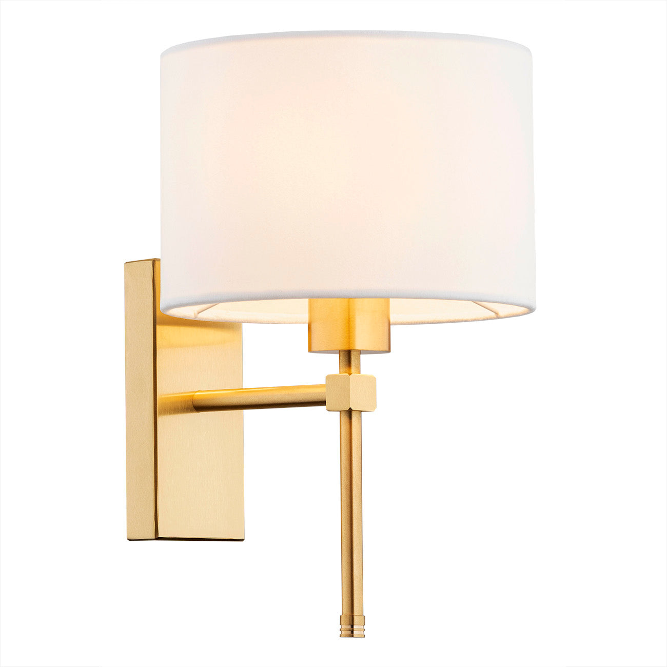 Abbano wandlamp Wit-messing