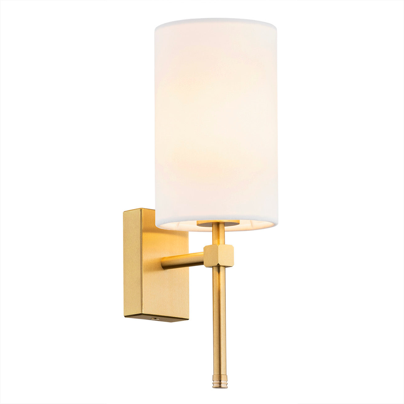 Abruzzo wandlamp Wit-messing