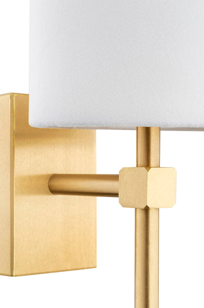 Abruzzo wandlamp Wit-messing