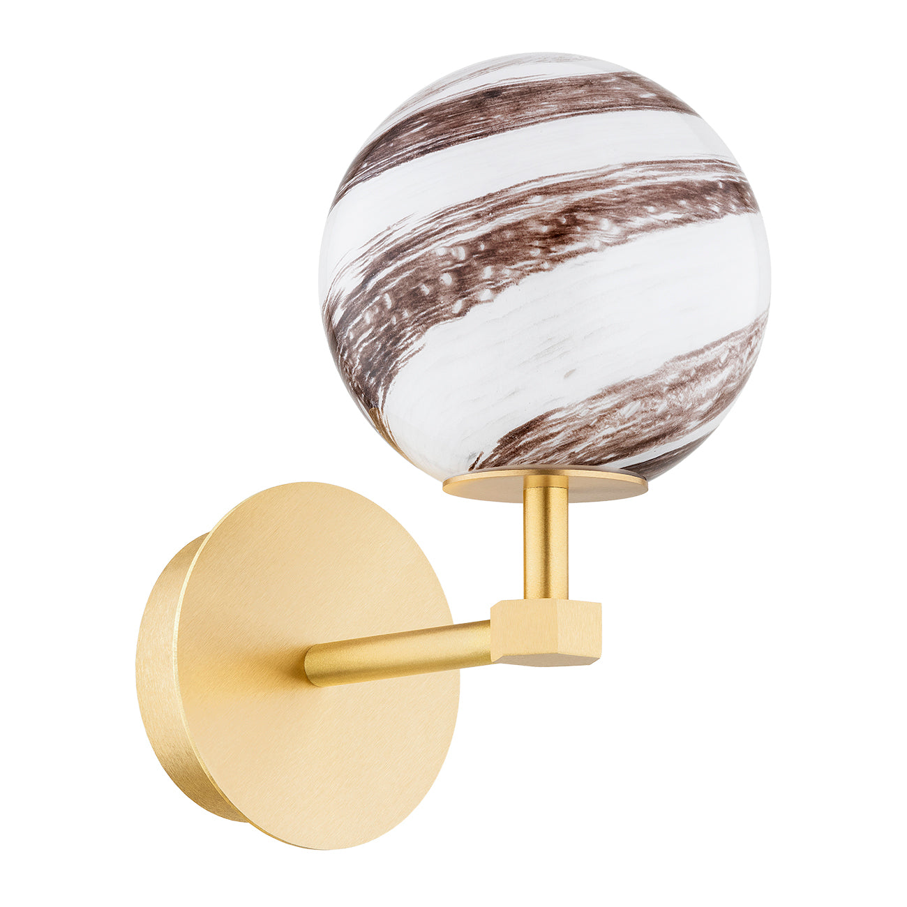 Aruba wandlamp Marmer-messing