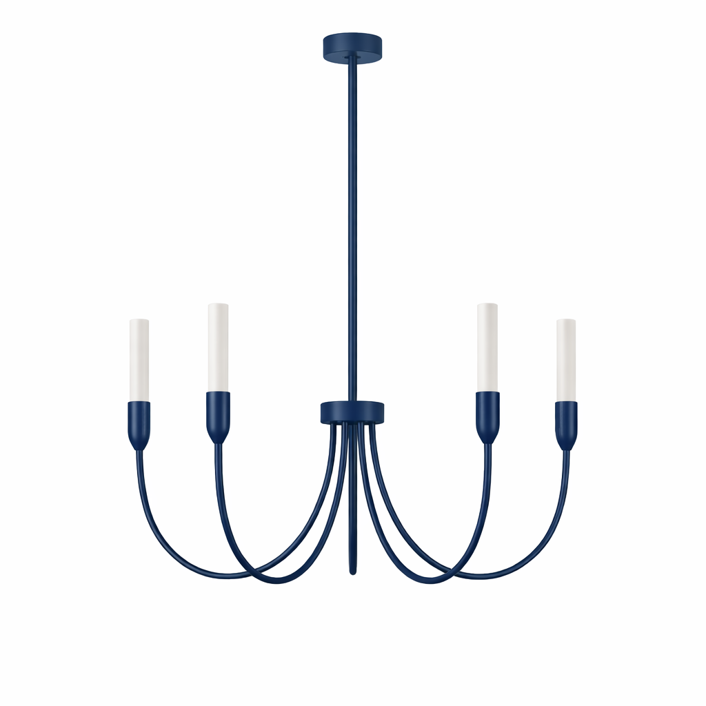 Augustine marineblauw kroonluchter kandelaar 5-lichts