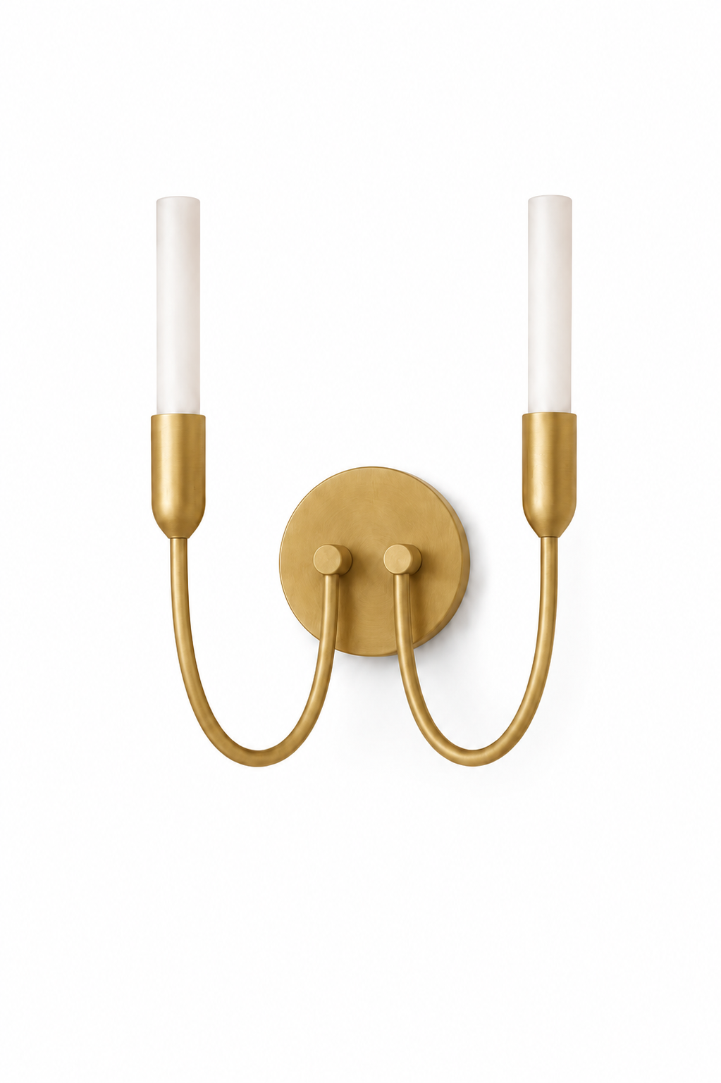 Augustine wandlamp Melkwit-messing