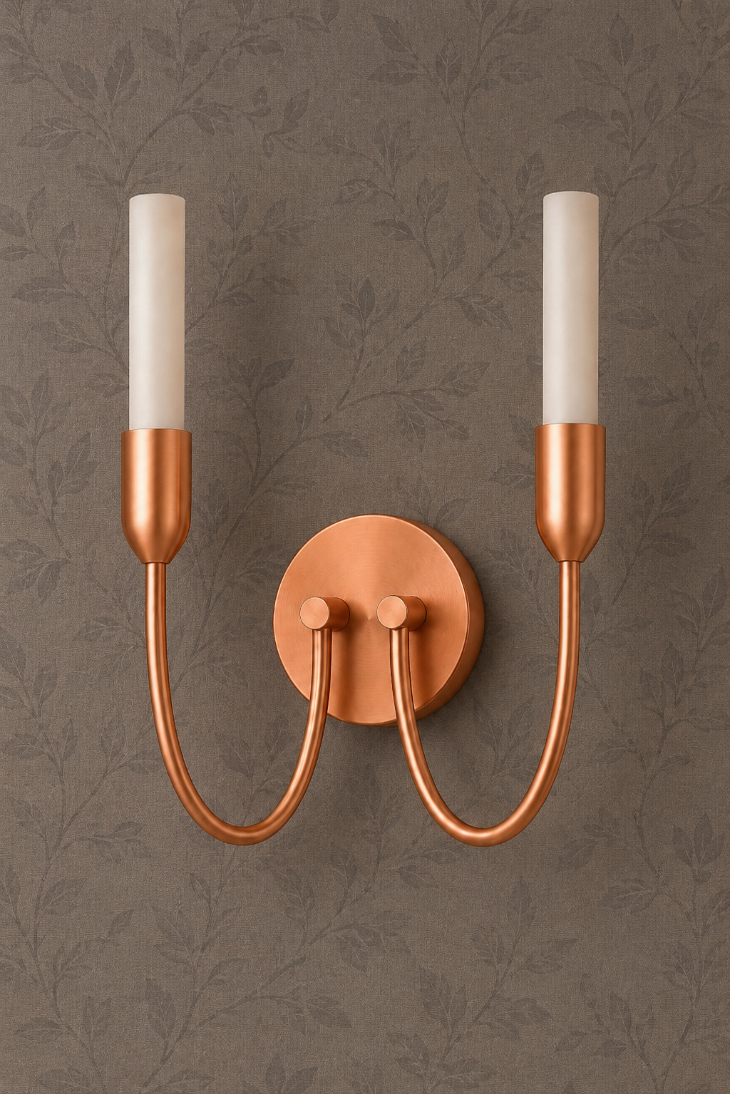 Augustine wandlamp Melkwit-koper