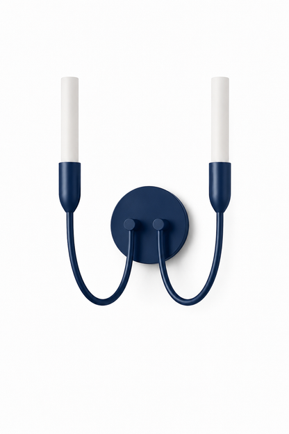 Augustine wandlamp Melkwit-marineblauw
