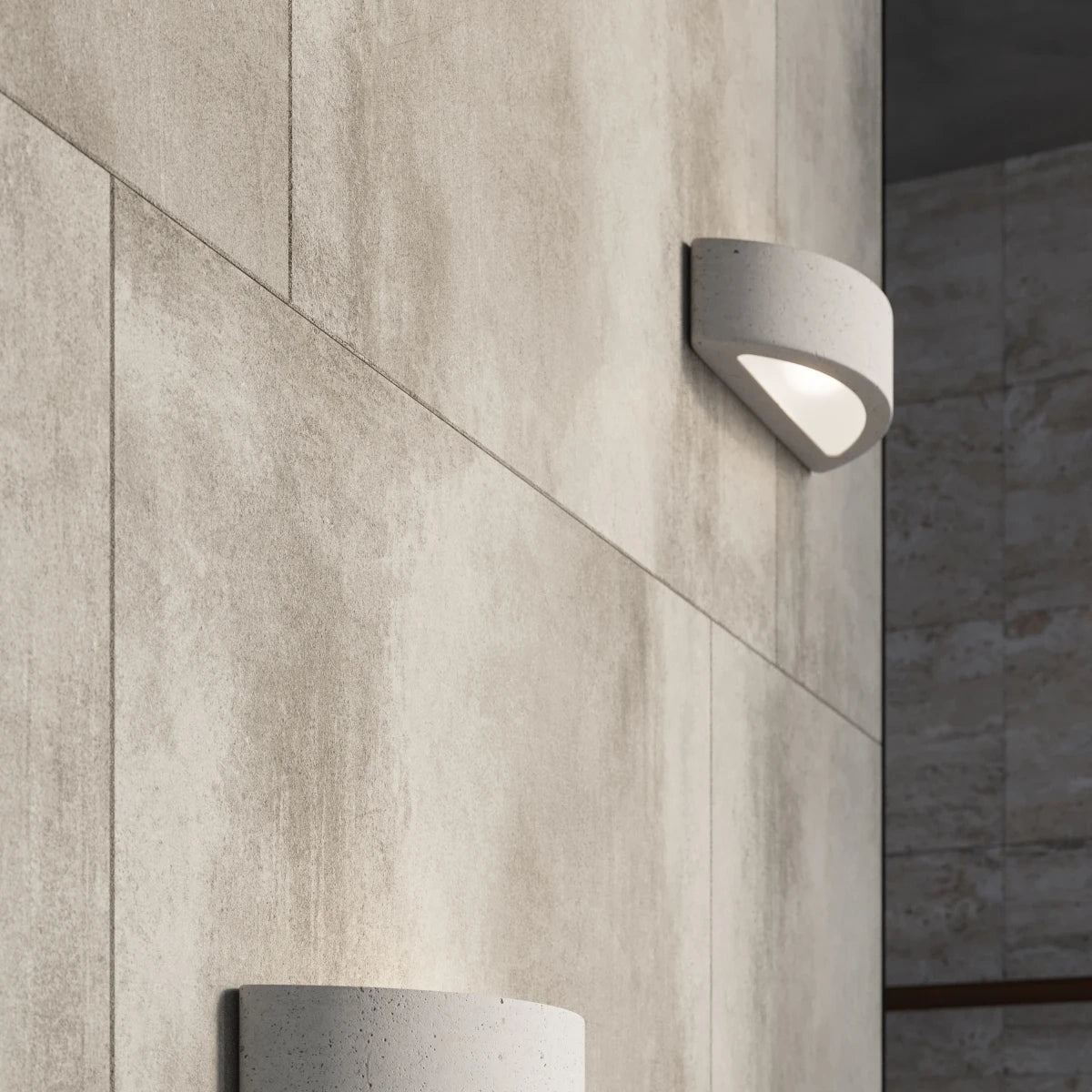 Atena Raw Concrete Wall Lamp G9 | Industrial Wall Lighting