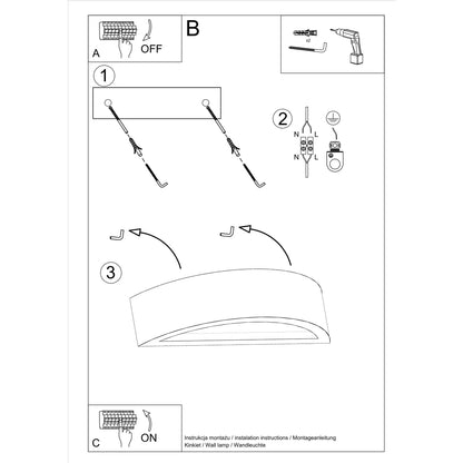 Atena Raw Concrete Wall Lamp G9 | Industrial Wall Lighting
