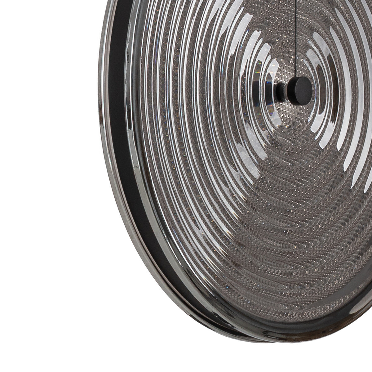 Aurivo LED pendant lamp round glass 22W 3000K | smoked glass / amber glass | black