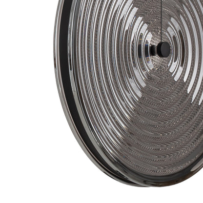 Aurivo LED pendant lamp round glass 22W 3000K | smoked glass / amber glass | black