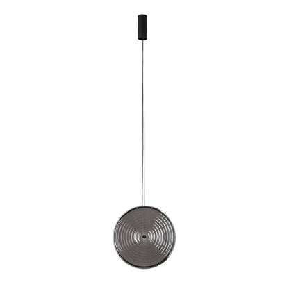 Aurivo LED pendant lamp round glass 22W 3000K | smoked glass / amber glass | black