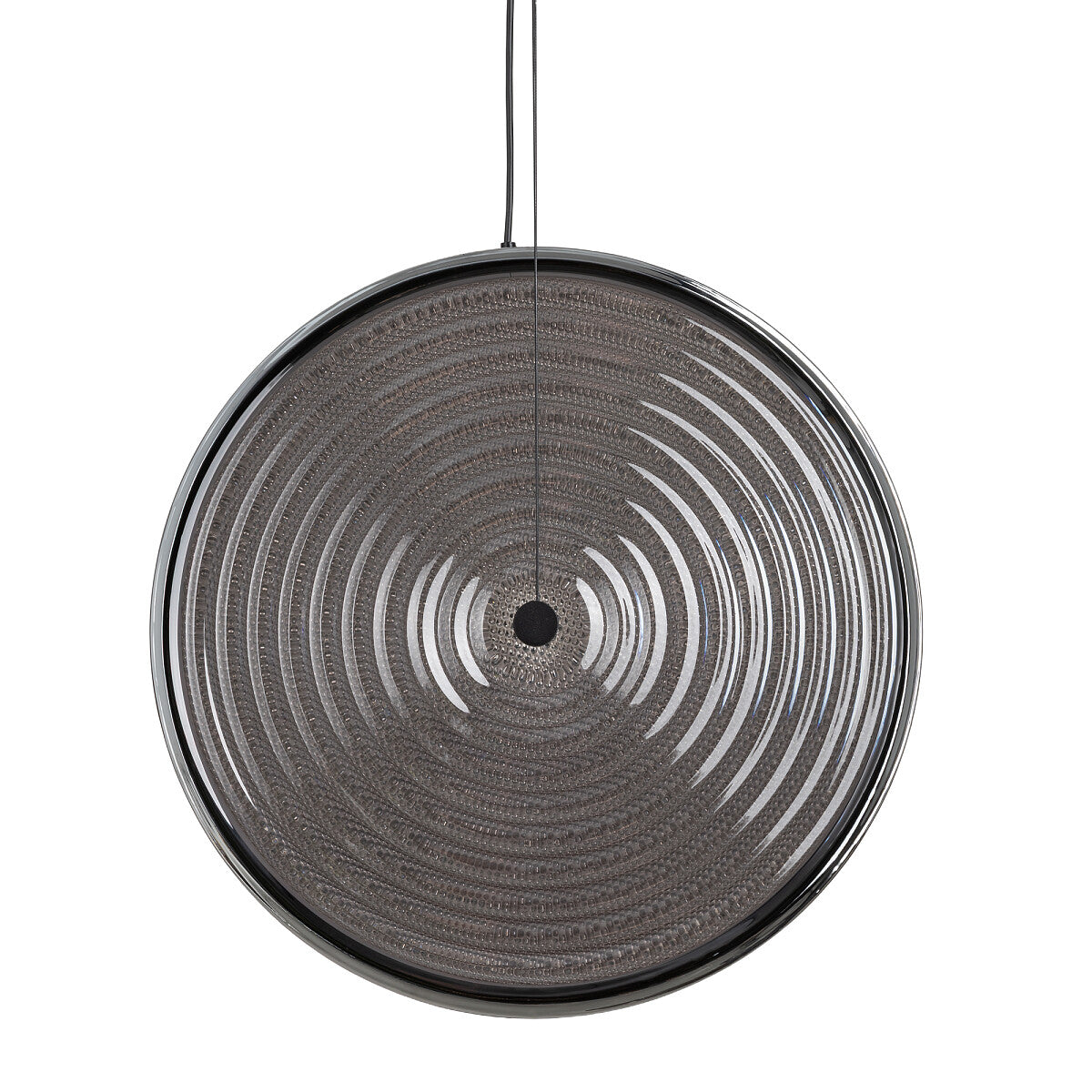 Aurivo LED pendant lamp round glass 22W 3000K | smoked glass / amber glass | black