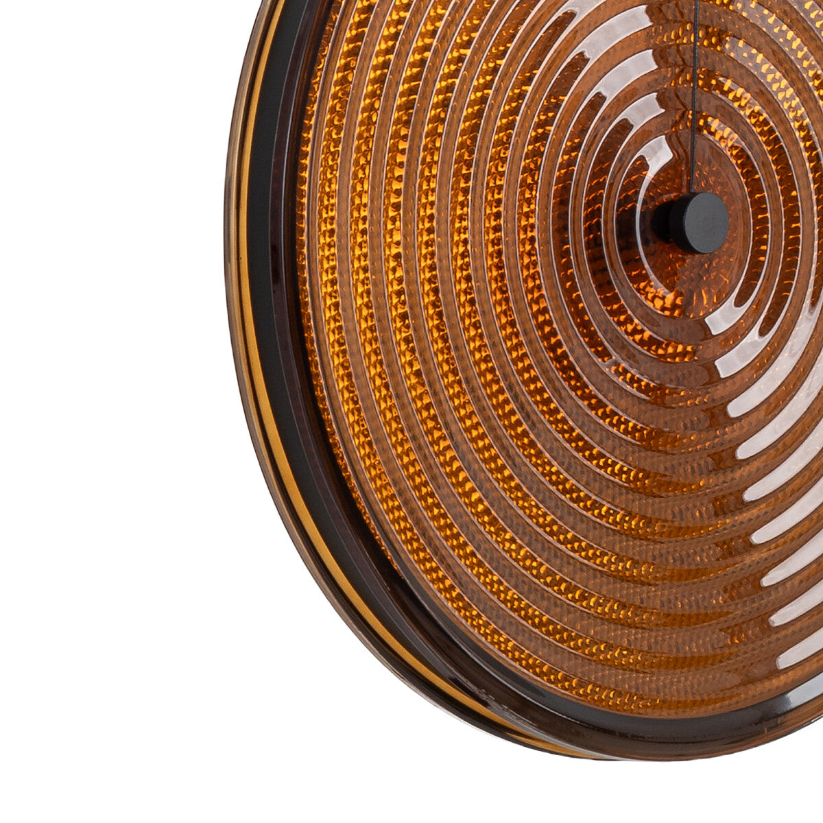 Aurivo LED pendant lamp round glass 22W 3000K | smoked glass / amber glass | black