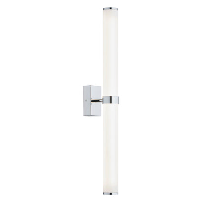 Batumi wandlamp Opaalglas-chroom