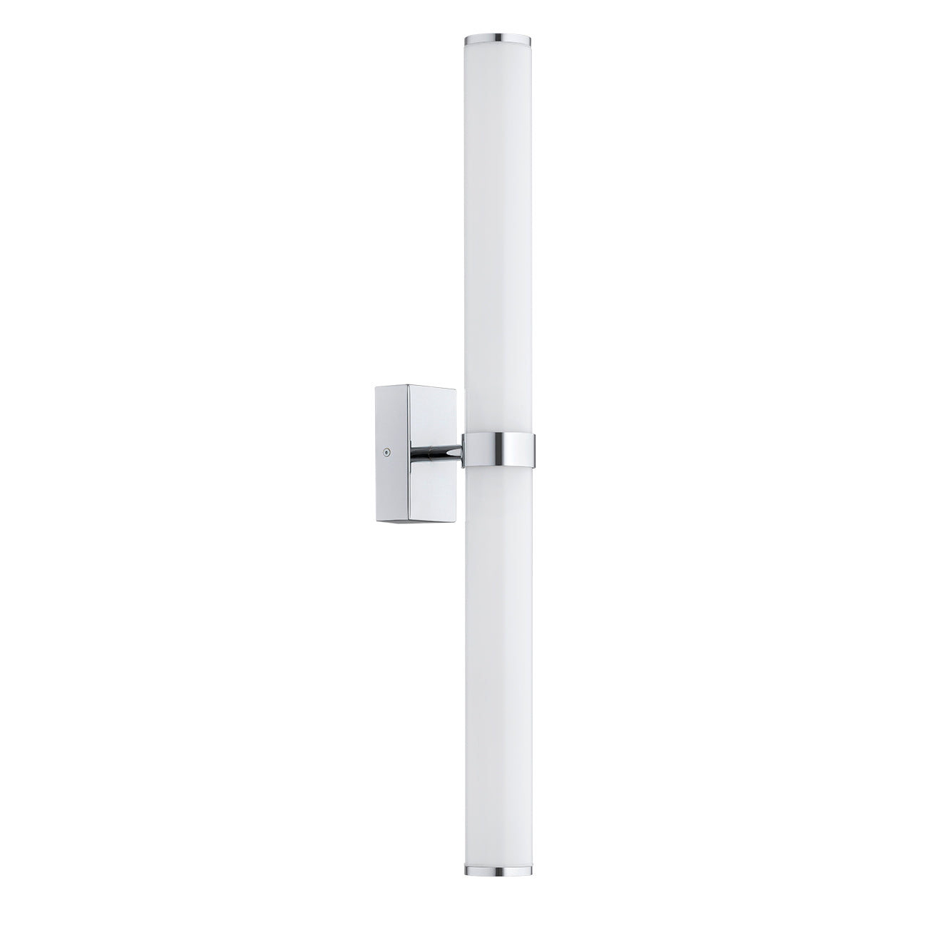 Batumi wandlamp Opaalglas-chroom