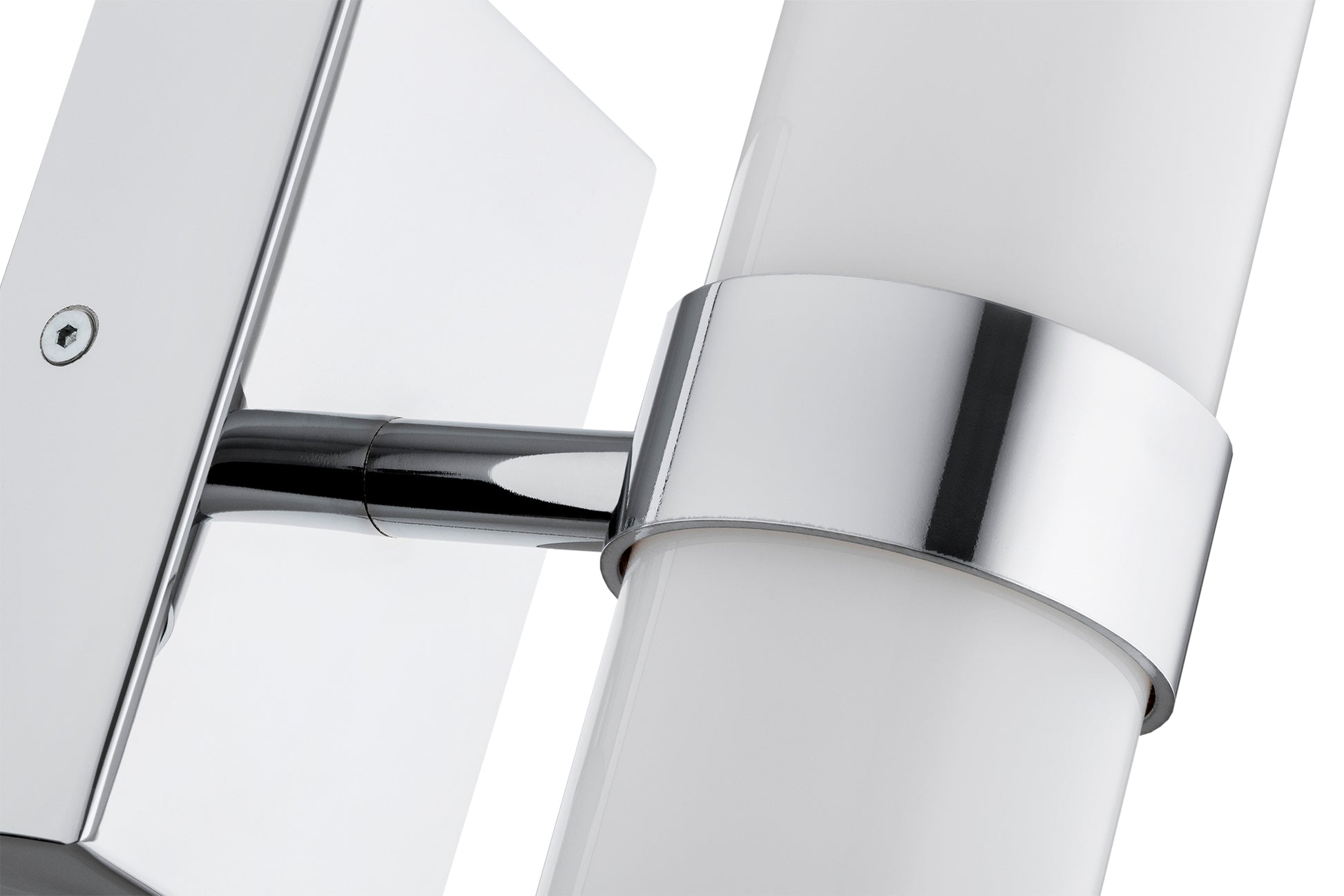 Batumi wandlamp Opaalglas-chroom