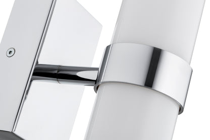 Batumi wandlamp Opaalglas-chroom
